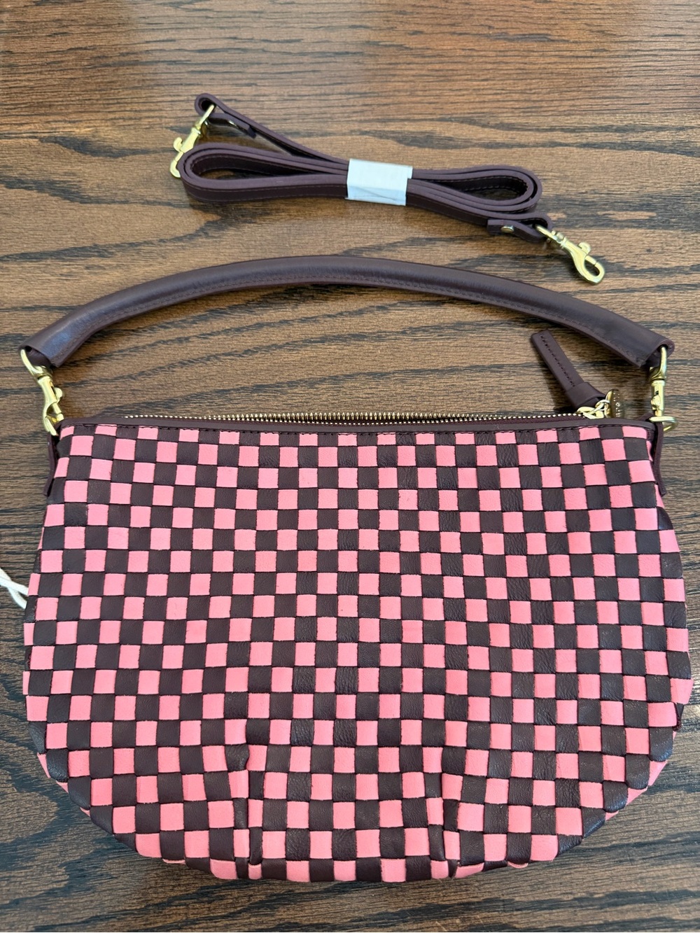 Clare V. Raisin and Petal Checkered petite moyen NWT